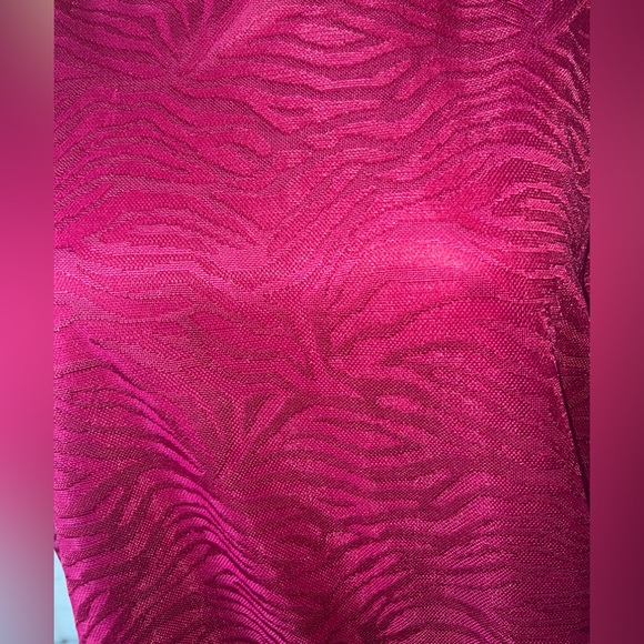 Risa Ann Dark Pink Shoulder Padded long sleeve dress size L - Picture 4 of 10